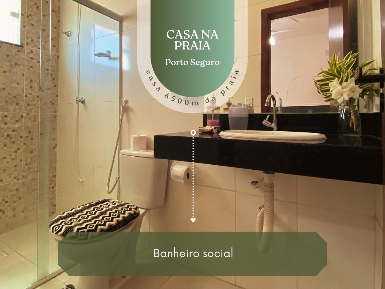 Casa A 500m Da Com 02 Quartos, Suite, Wi-fi 120mbps, Ar Condicionado, Cozinha Completa, Maquina De Lavar E Estacionamento Casa de férias Porto Seguro